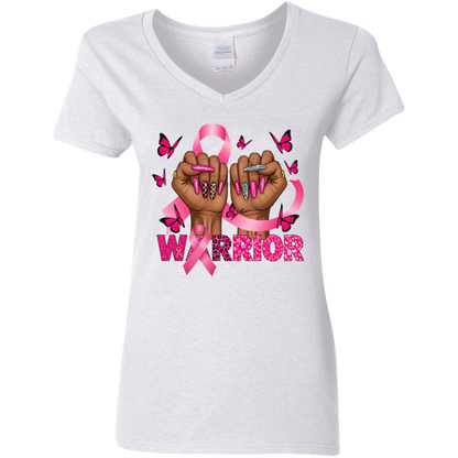 Cancer Warrior V-Neck T-Shirt