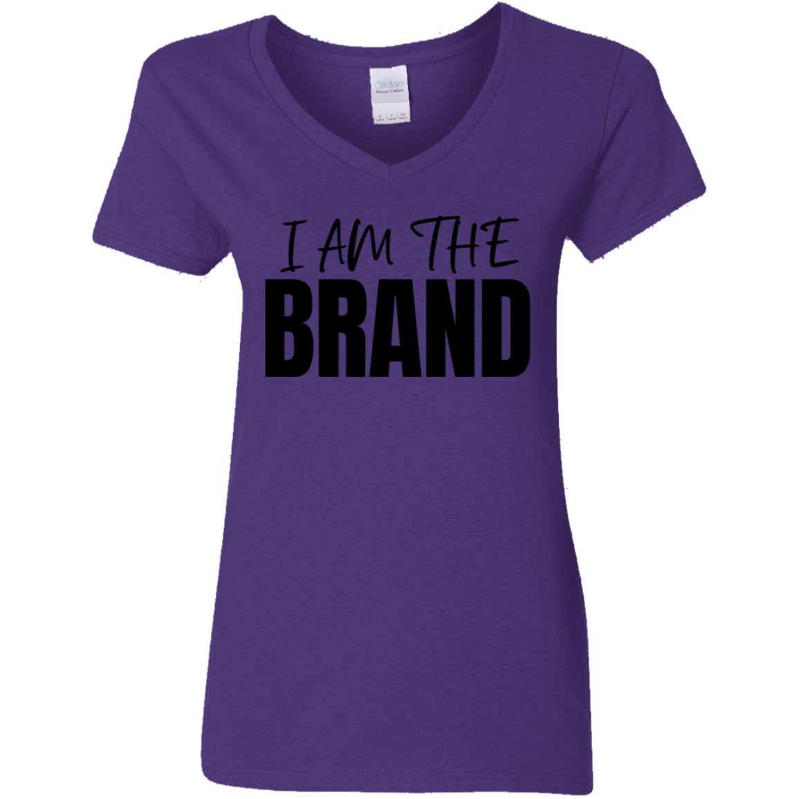 I Am The Brand  Ladies' 5.3 oz. V-Neck T-Shirt