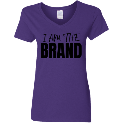 I Am The Brand  Ladies' 5.3 oz. V-Neck T-Shirt