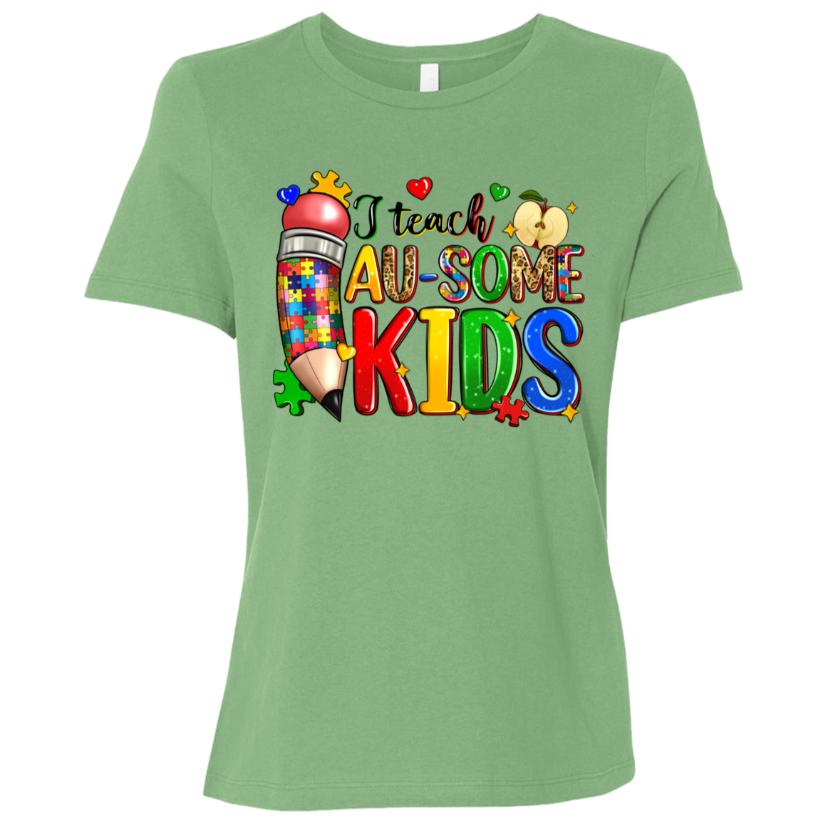 I Teach Ausome Kids Ladies Relaxed Jersey Short-Sleeve T-Shirt