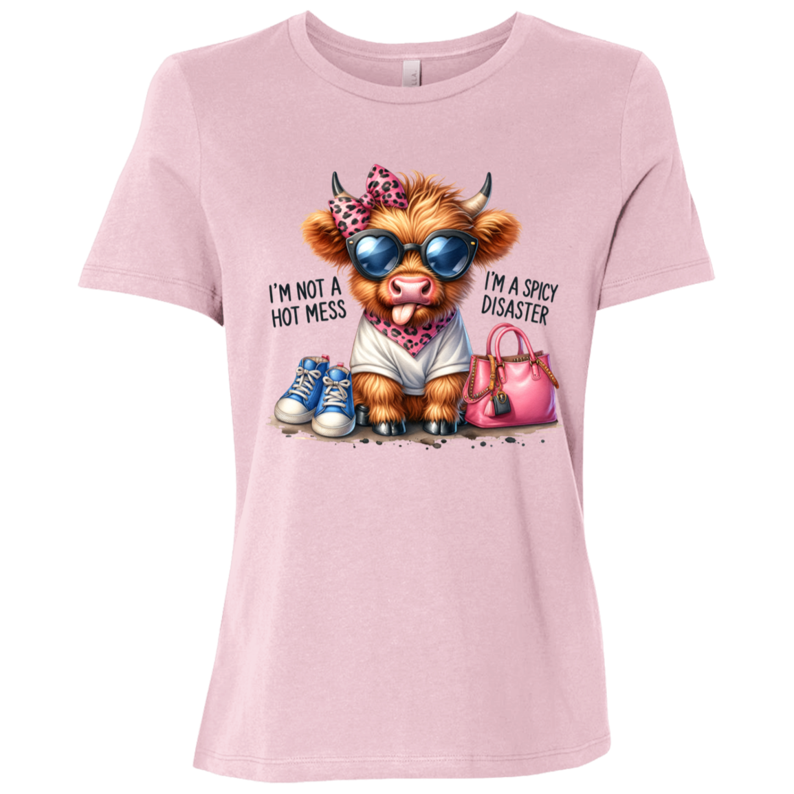 I'm Not a Hotmess I'm a Spicy Disaster Ladies Relaxed Jersey Short-Sleeve T-Shirt