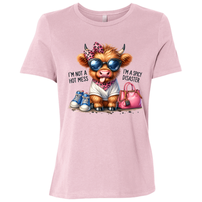 I'm Not a Hotmess I'm a Spicy Disaster Ladies Relaxed Jersey Short-Sleeve T-Shirt