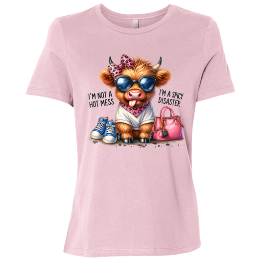 I'm Not a Hotmess I'm a Spicy Disaster Ladies Relaxed Jersey Short-Sleeve T-Shirt