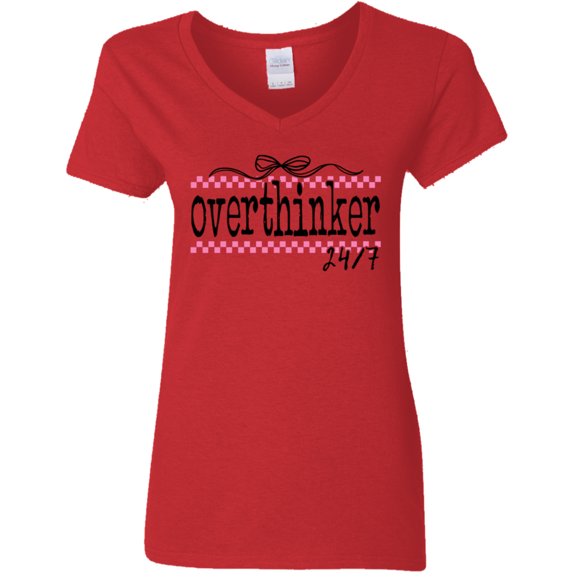 Overthinker 24/7 Ladies' V-Neck Tee