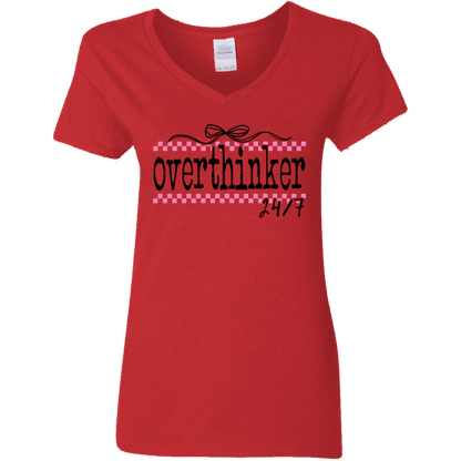 Overthinker 24/7 Ladies' V-Neck Tee
