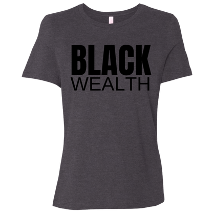 Black Wealth T-Shirt (Black Lettering)