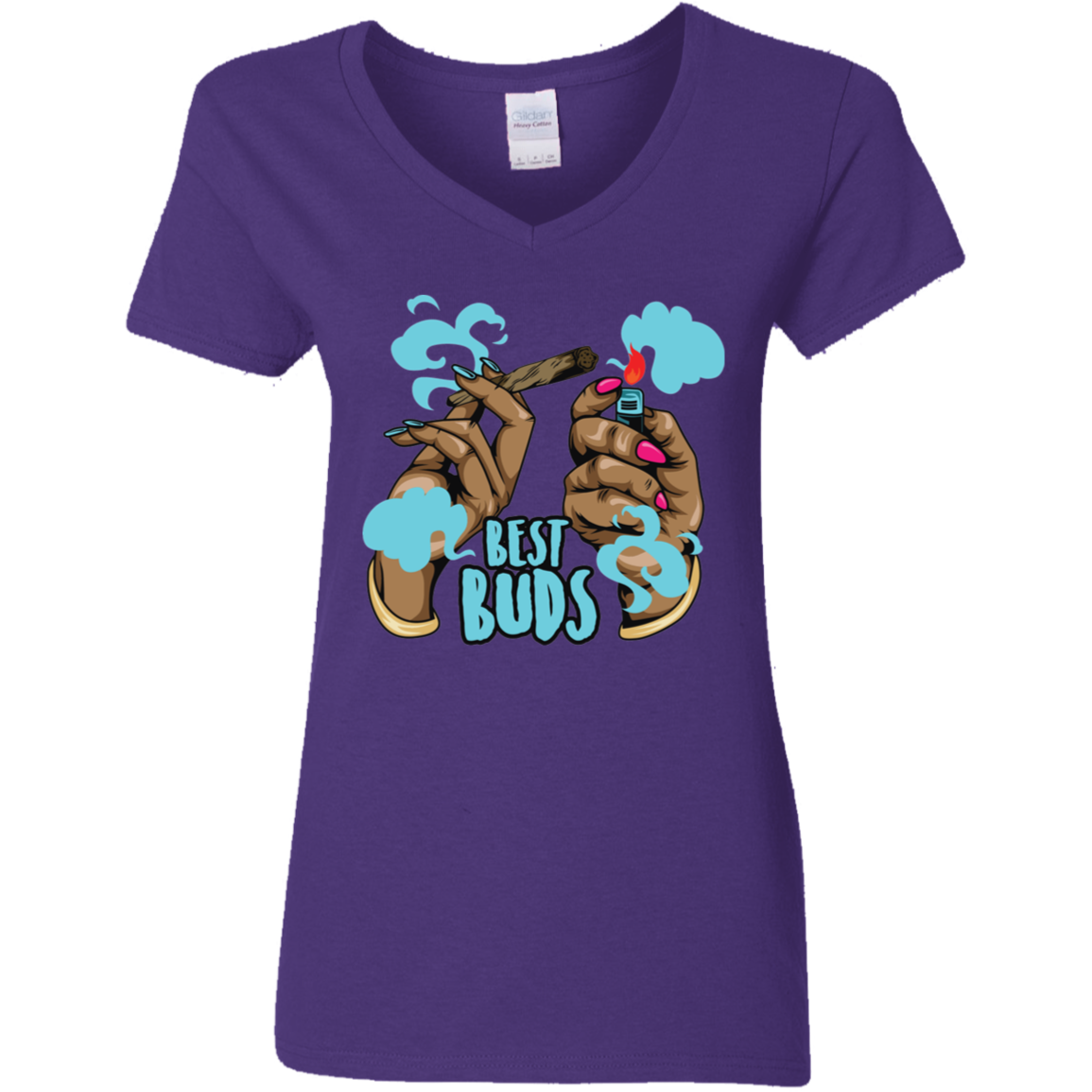 Best Buds Ladies' V-Neck Tee