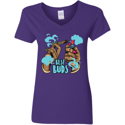 Best Buds Ladies' V-Neck Tee