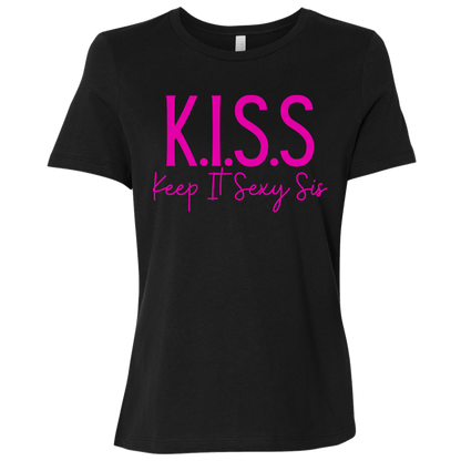 KISS (Keep It Sexy Sis) Ladies Relaxed Jersey Short-Sleeve Tee