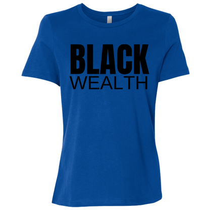 Black Wealth T-Shirt (Black Lettering)