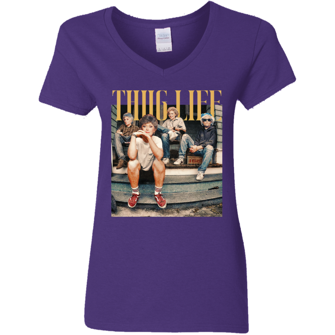 Thug Life Ladies' 5.3 oz. V-Neck T-Shirt