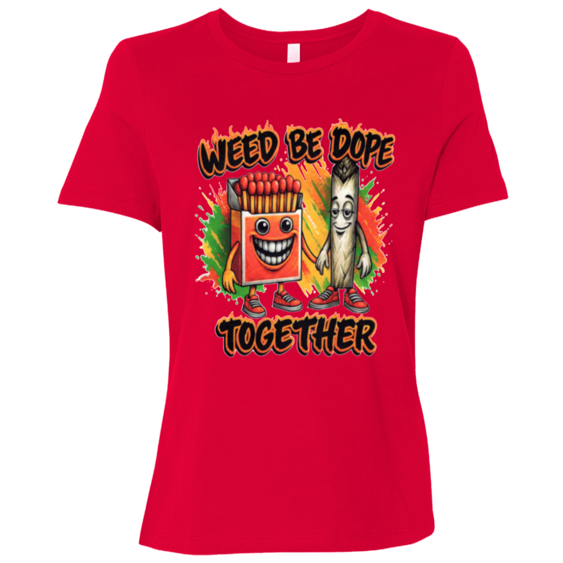 Weed Be Dope Toghether Ladies Relaxed Jersey Short-Sleeve T-Shirt