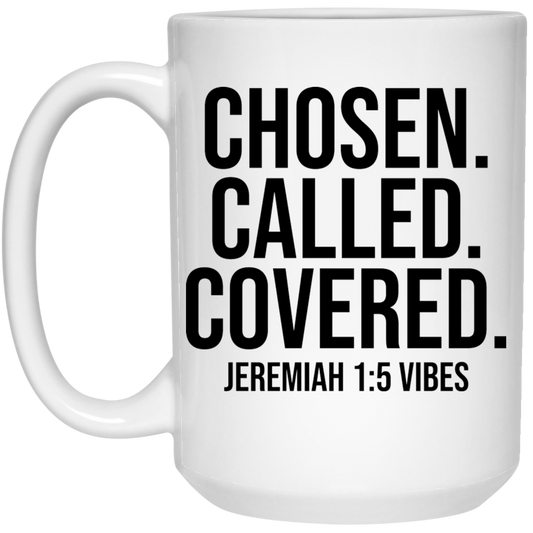 Chosen Called Covered 15oz White Mug