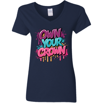 Own Your Crown  Ladies' 5.3 oz. V-Neck T-Shirt