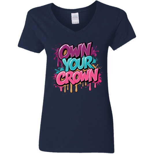 Own Your Crown  Ladies' 5.3 oz. V-Neck T-Shirt