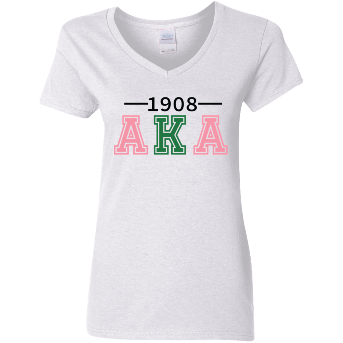 1908 AKA Ladies' 5.3 oz. V-Neck T-Shirt