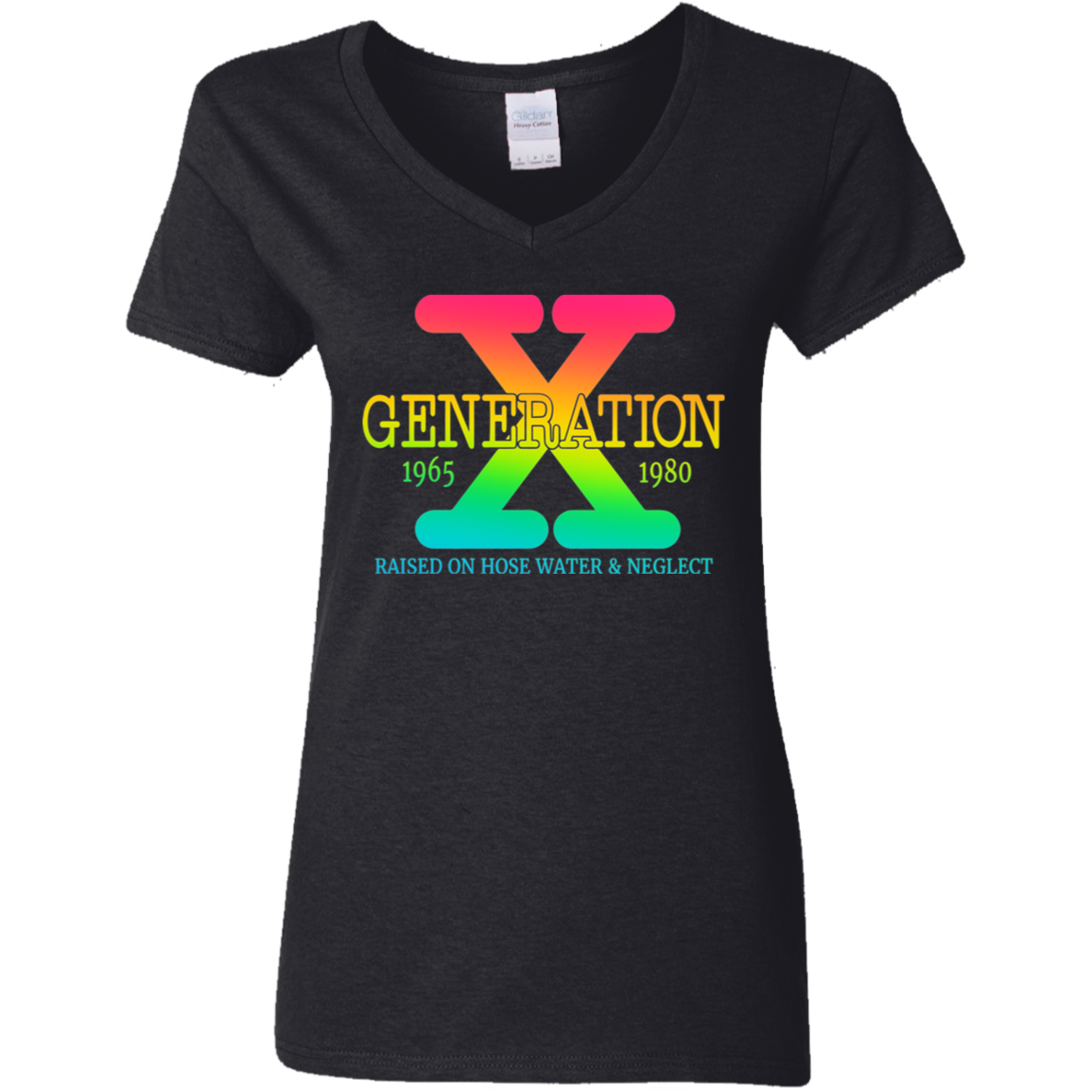 Generation X Ladies' V-Neck Graphic Tee II