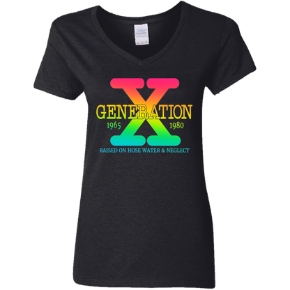 Generation X Ladies' V-Neck Graphic Tee II