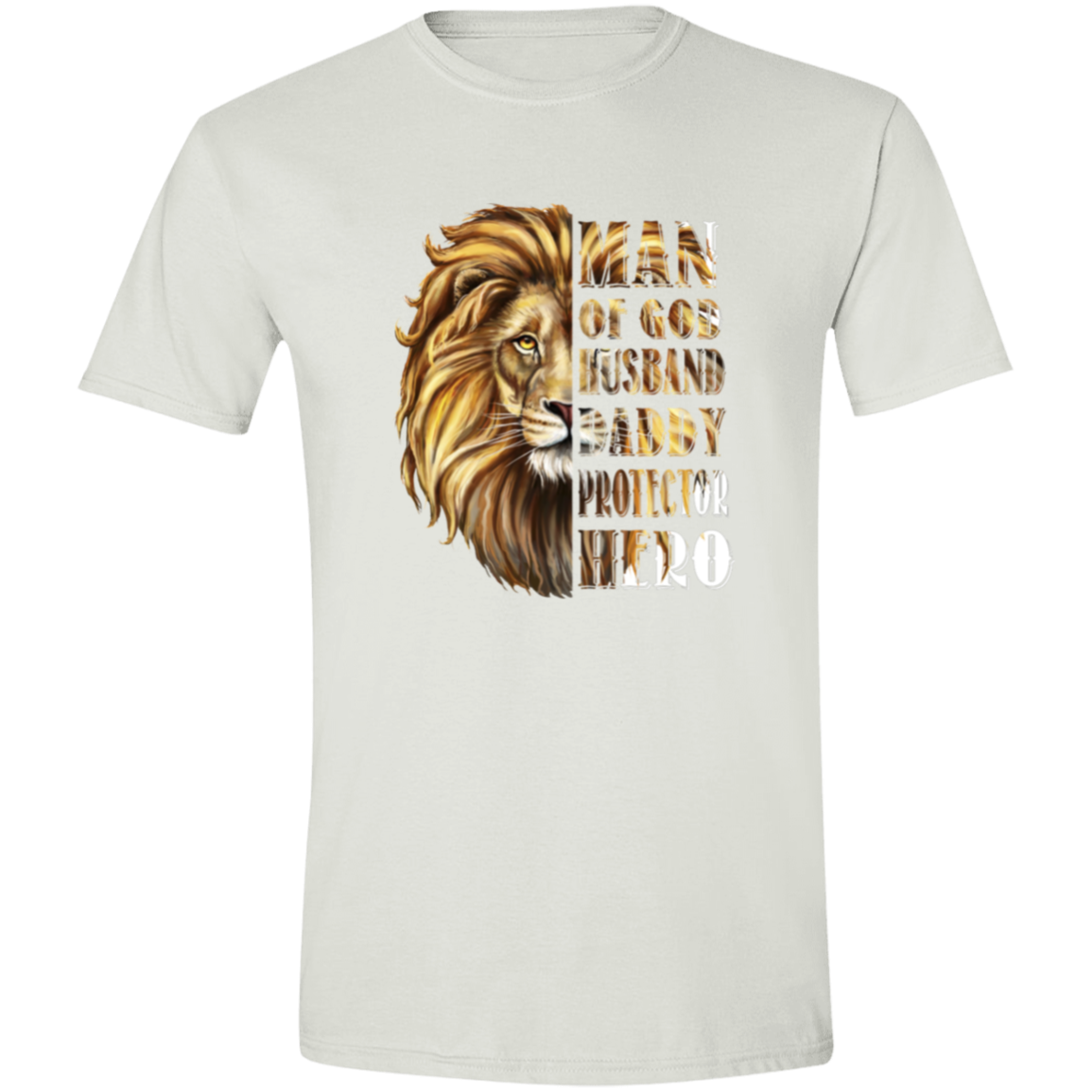 Man of God, Husband,Daddy Protector, Hero Men's Softstyle Tee