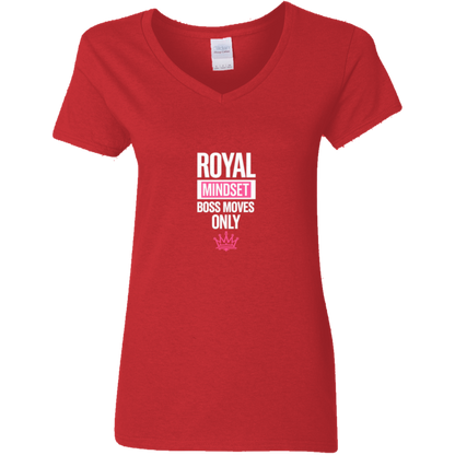 Royal Mindset Boss Moves Only V-Neck Tee