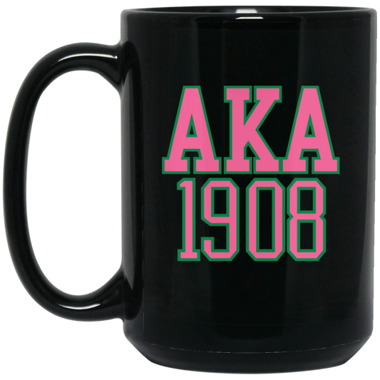 AKA 1908 15oz Black Mug