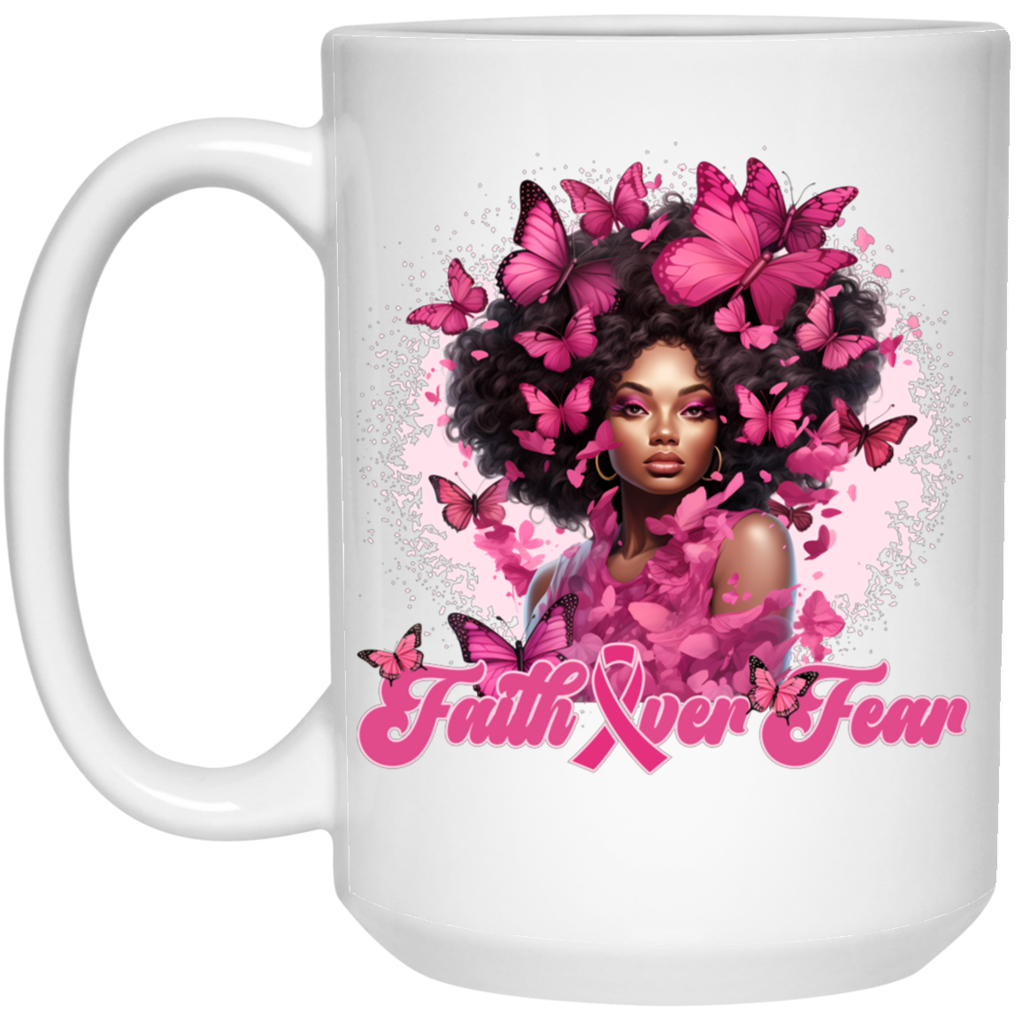 Faith Over Fear 15oz White Ceramic Mug