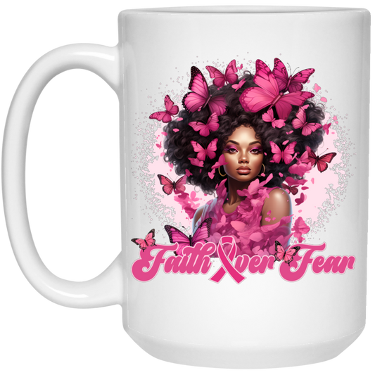 Faith Over Fear 15oz White Ceramic Mug