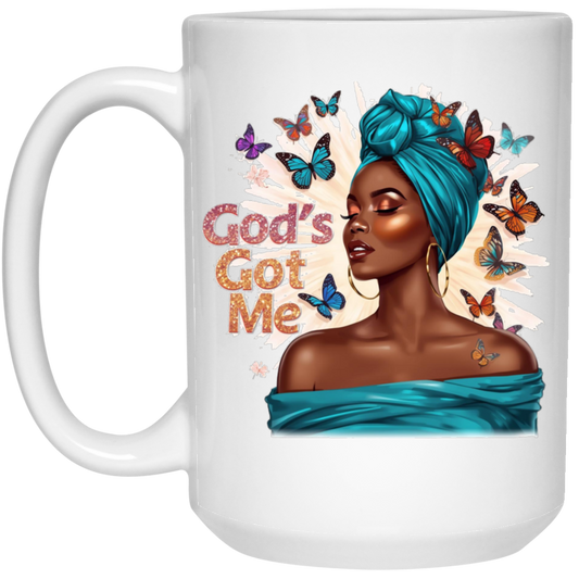 God's Got Me 15oz White Mug