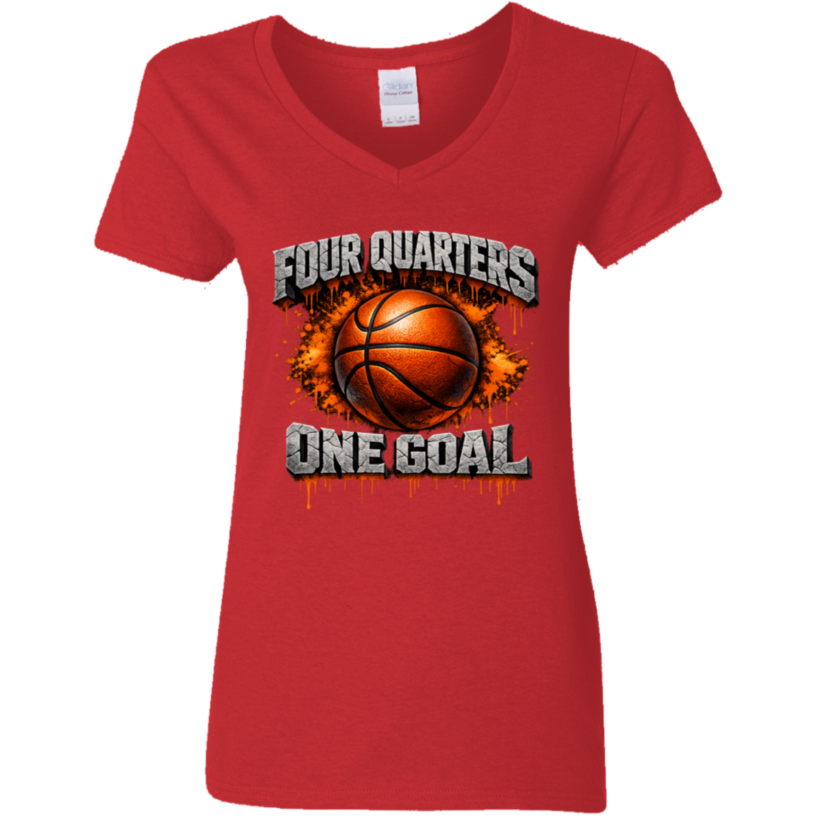 Four Quarters One Goal V-Neck T-Shirt