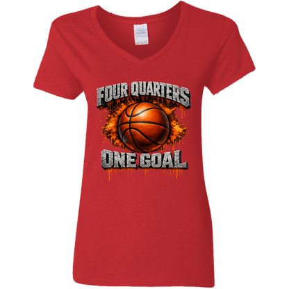 Four Quarters One Goal V-Neck T-Shirt