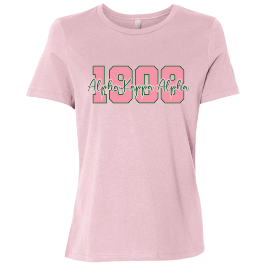 1908 Alpha Kappa Alpha Ladies Relaxed Jersey Short-Sleeve T-Shirt
