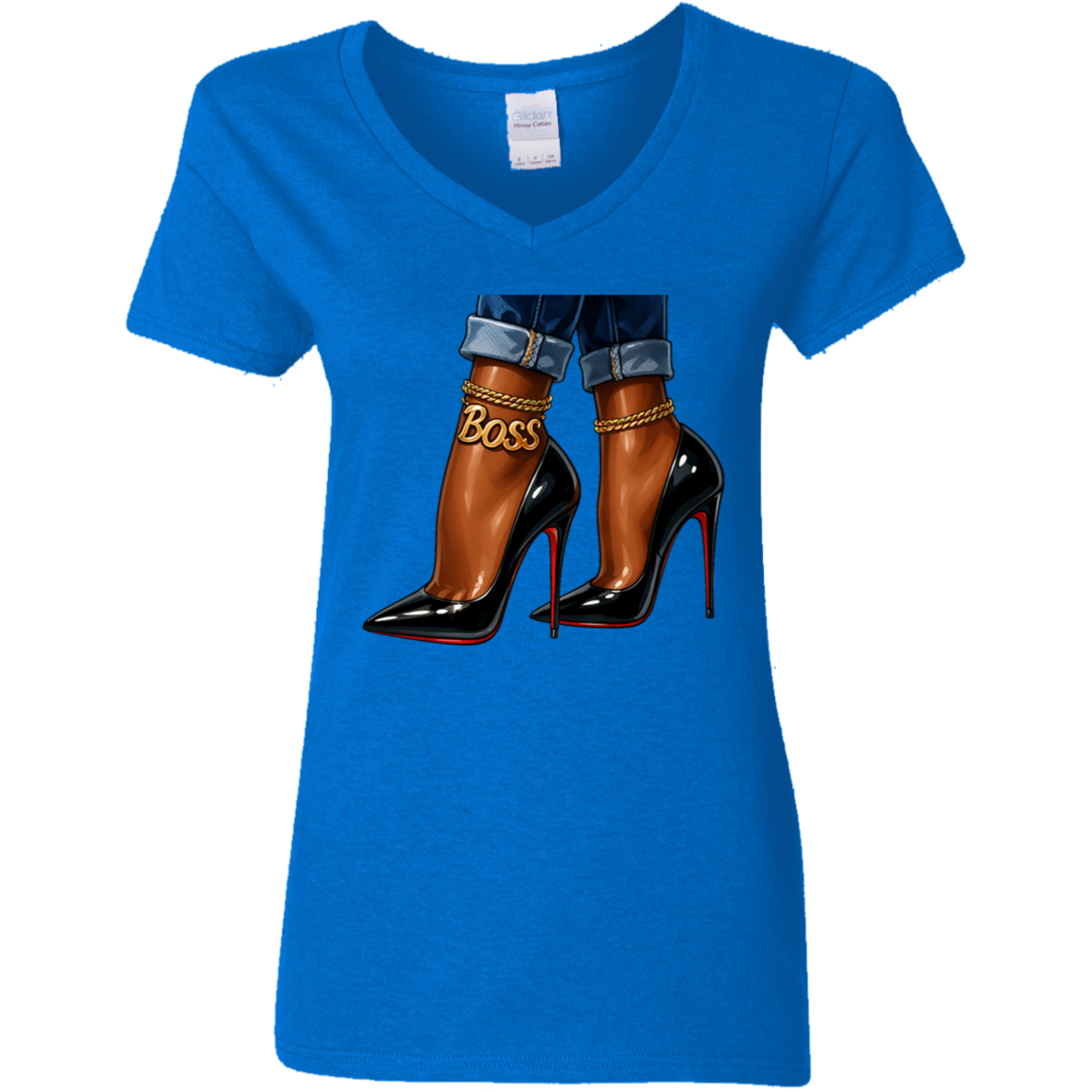 Boss Ladies 5.3 oz. V-Neck T-Shirt