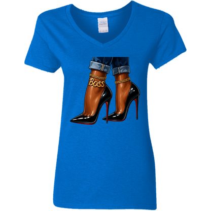 Boss Ladies 5.3 oz. V-Neck T-Shirt