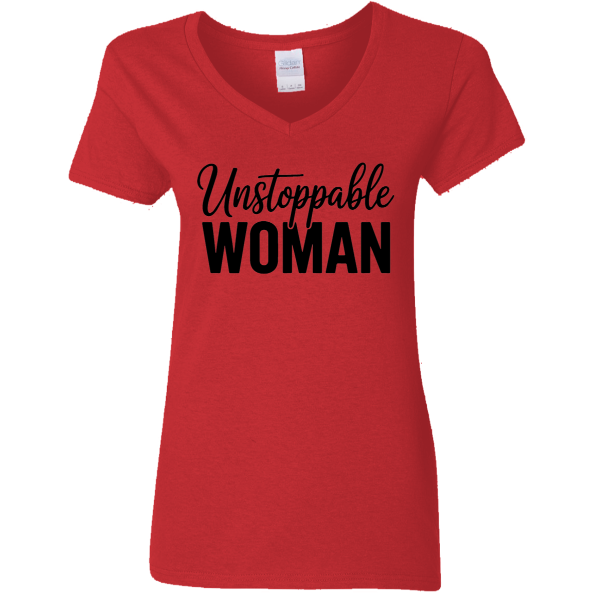 Unstoppable Woman V-Neck T-Shirt