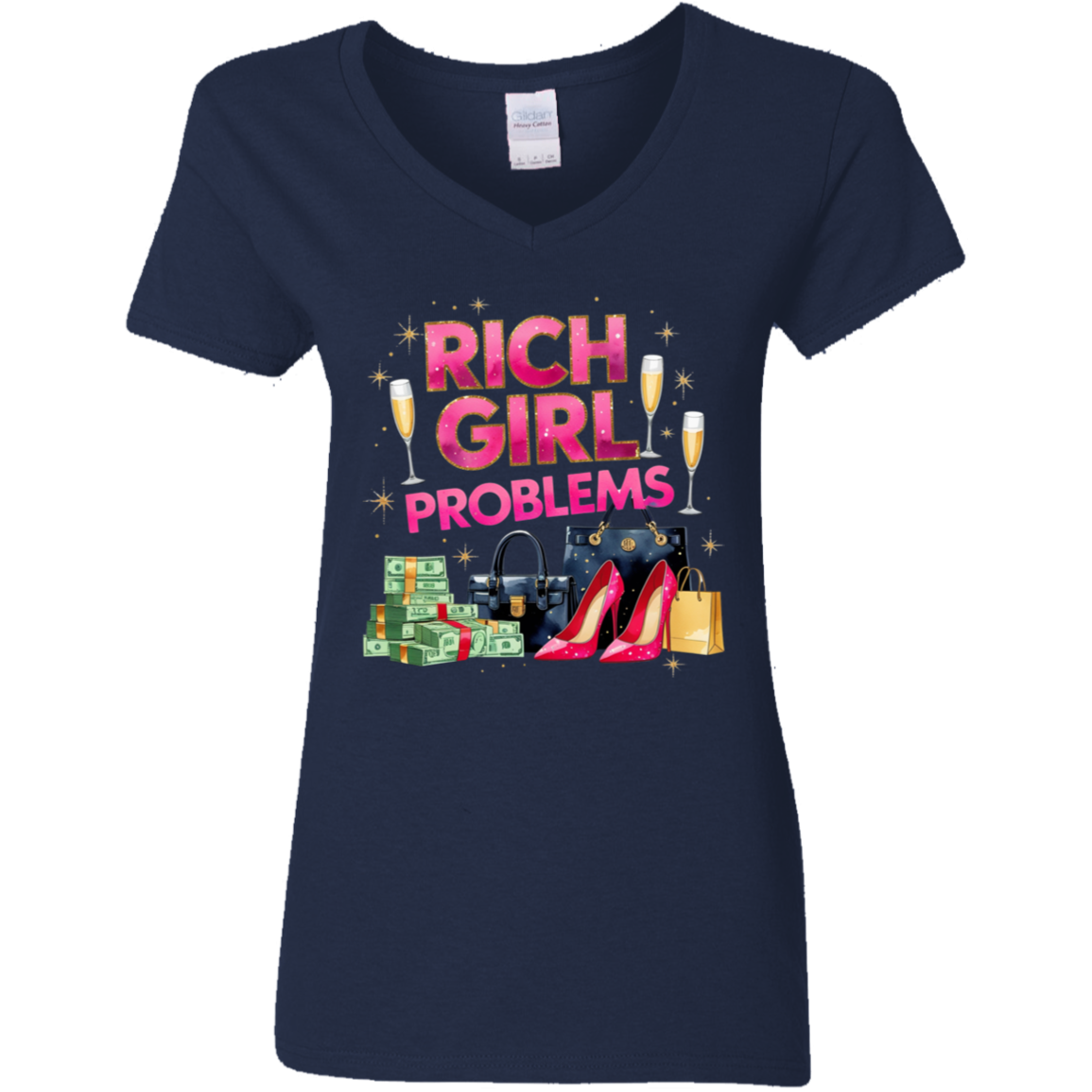 Rich Girl Problems Women's V-Neck T-Shirt