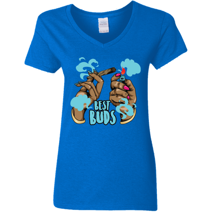 Best Buds Ladies' V-Neck Tee