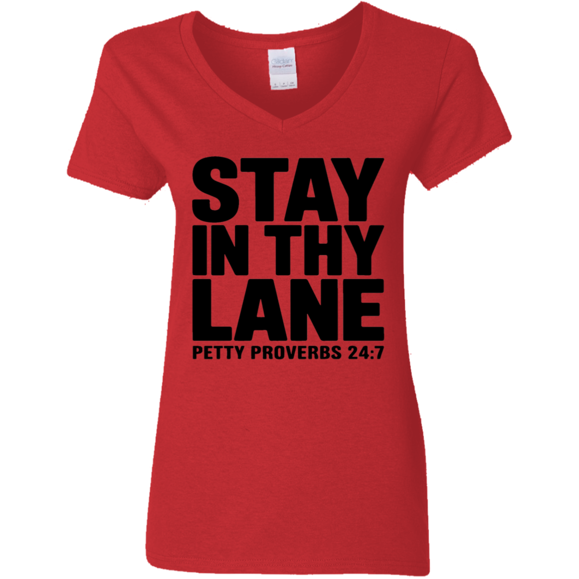 Stay In Thy Lane | Women's V-Neck Tee