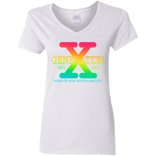 Generation X  Ladies' 5.3 oz. V-Neck T-Shirt