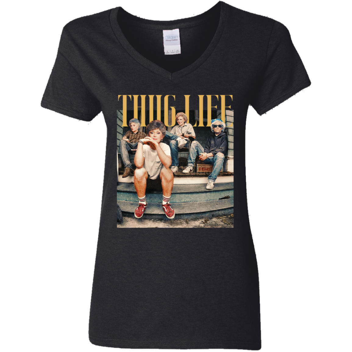 Thug Life Ladies' 5.3 oz. V-Neck T-Shirt