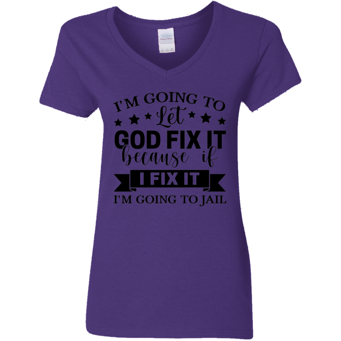 Let God Fix It | Women's V-Neck Tee
