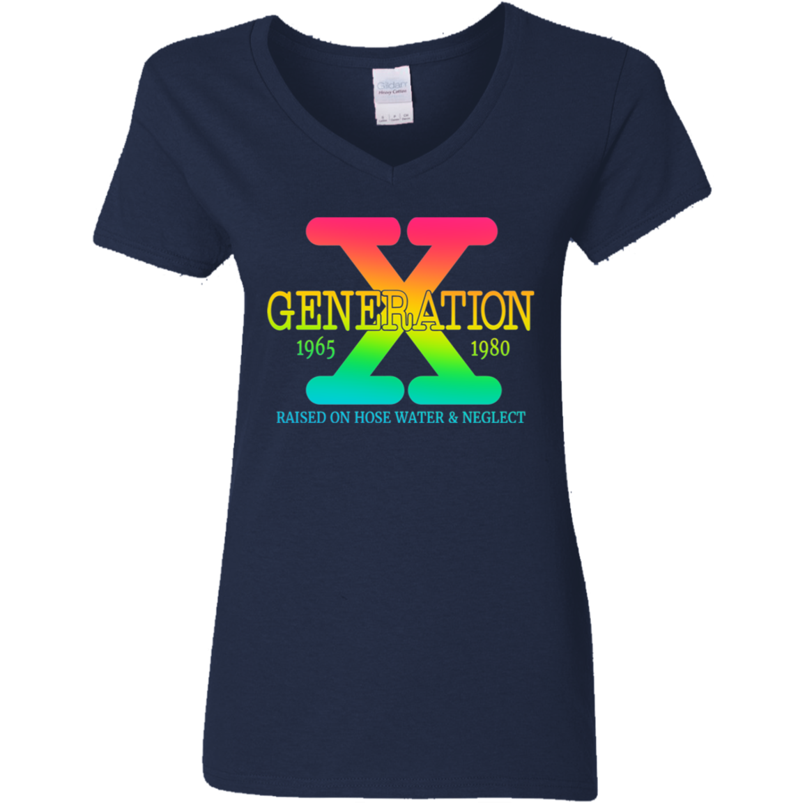 Generation X Ladies' V-Neck Graphic Tee II