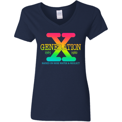 Generation X Ladies' V-Neck Graphic Tee II