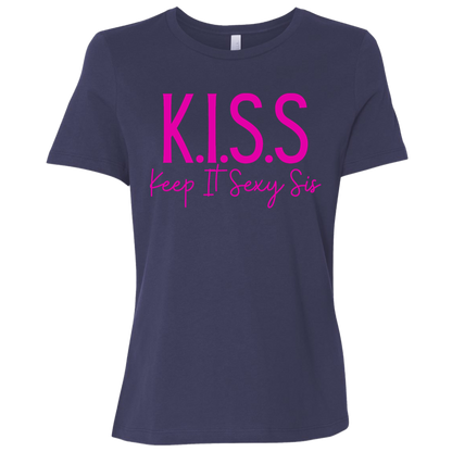 KISS (Keep It Sexy Sis) Ladies Relaxed Jersey Short-Sleeve Tee