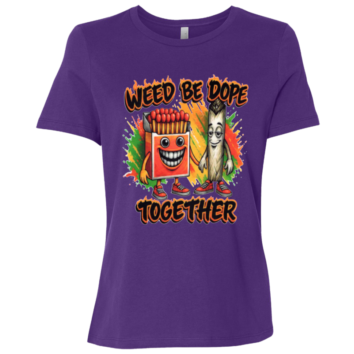 Weed Be Dope Toghether Ladies Relaxed Jersey Short-Sleeve T-Shirt