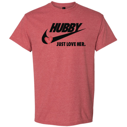Hubby Just Love Her Men's DryBlend Short Sleeve Tshirt