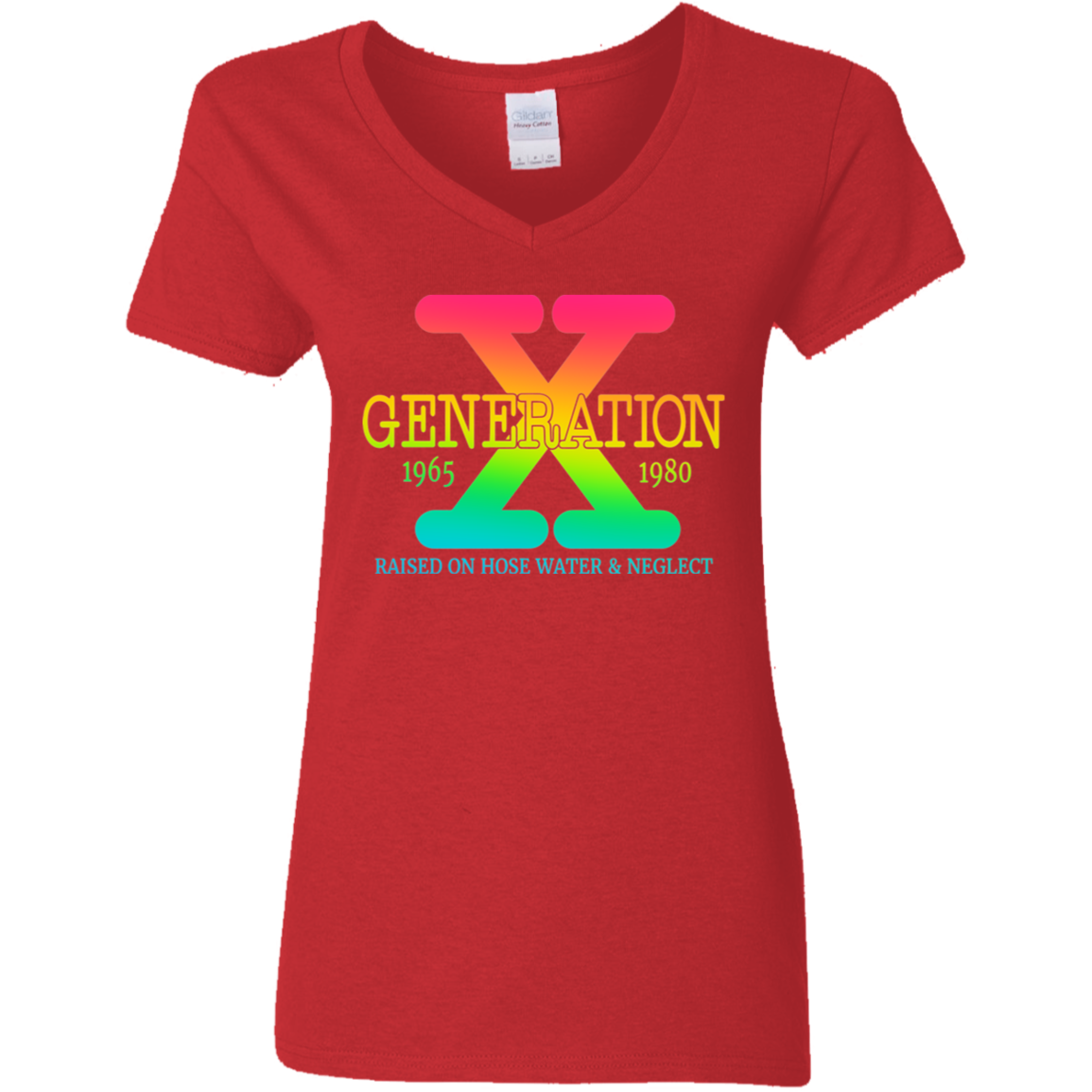 Generation X Ladies' V-Neck Graphic Tee II