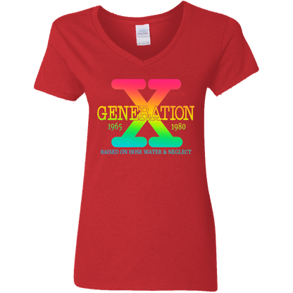 Generation X Ladies' V-Neck Graphic Tee II