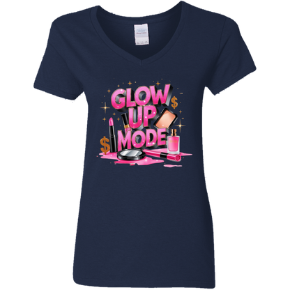 Glow Up Mode Women's V-Neck T-Shirt