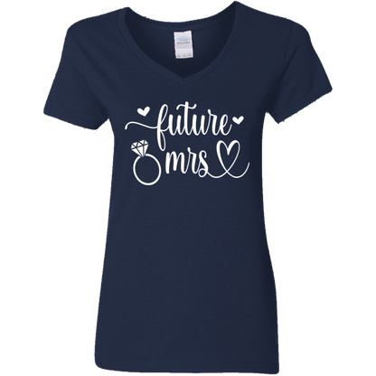 Future Mrs Ladies' 5.3 oz. V-Neck T-Shirt