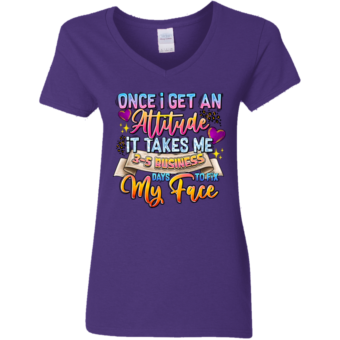 Once I Get an Attitude... | Women's V-Neck Tee